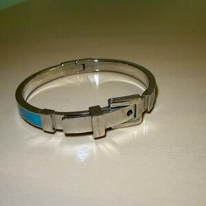 Michael Kors Silver and Turquoise Bangle Bracelet
